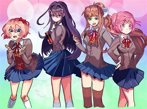 doki fanart|ddlc fanart.